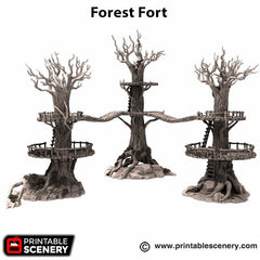 The Forest Forts - Rise of the Halflings - DnD building | Pathfinder | Forest | Treehouse | Wargaming Terrain | Scatter scenery, Fantasy-7