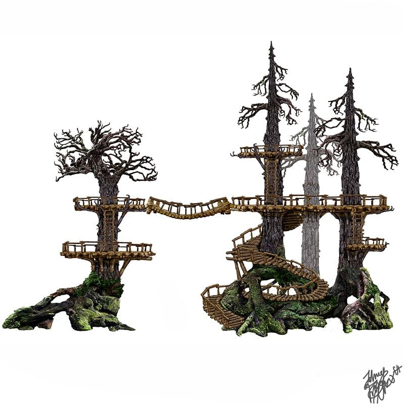 The Forest Forts - Rise of the Halflings - DnD building | Pathfinder | Forest | Treehouse | Wargaming Terrain | Scatter scenery, Fantasy-8