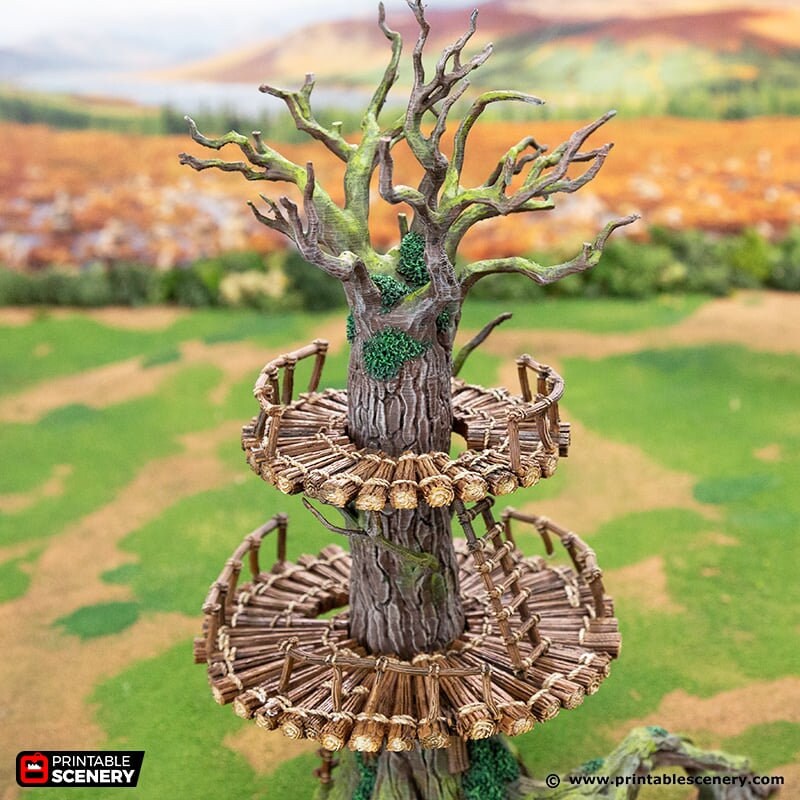 The Forest Forts - Rise of the Halflings - DnD building | Pathfinder | Forest | Treehouse | Wargaming Terrain | Scatter scenery, Fantasy-5