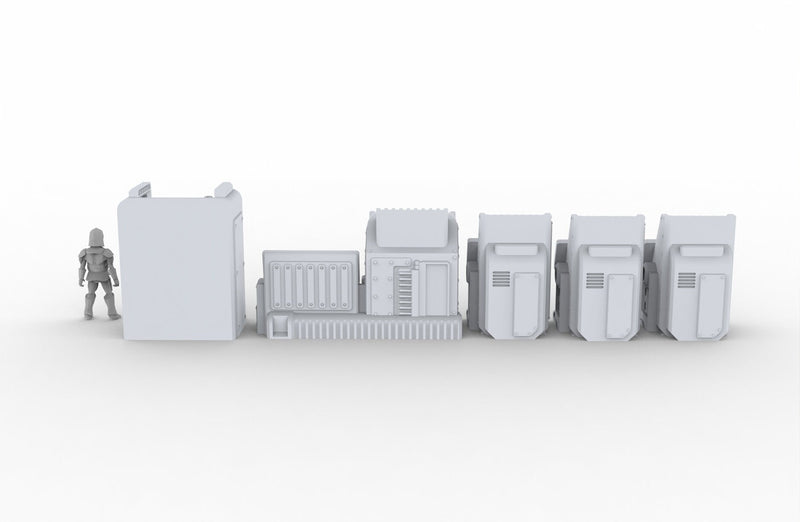Arms Dealer Scatter Terrain mini set - Novus Landing, EC3D, Infinity, Legion, Sci-fi, Cyberpunk 2077, Wargaming Scenery, Black Market-6