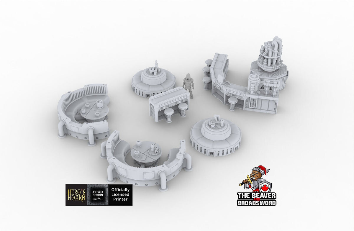 The Cantina Scatter Terrain - Novus Landing, Tavern, Inn, Bar, EC3D, Infinity, Legion Sci-fi, Cyberpunk 2077, Wargaming-1