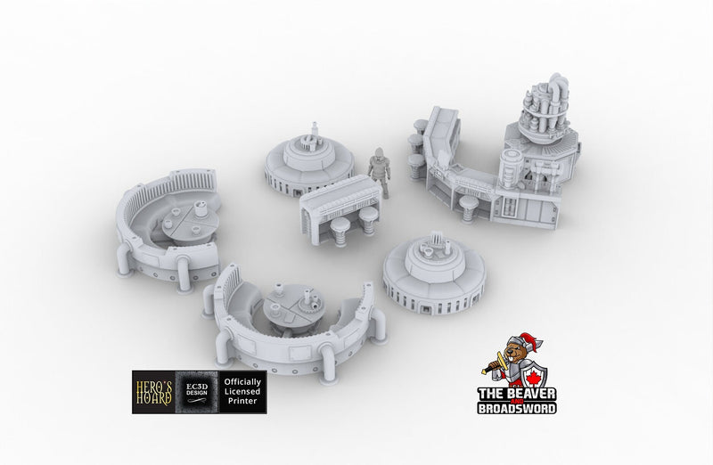 The Cantina Scatter Terrain - Novus Landing, Tavern, Inn, Bar, EC3D, Infinity, Legion Sci-fi, Cyberpunk 2077, Wargaming-1