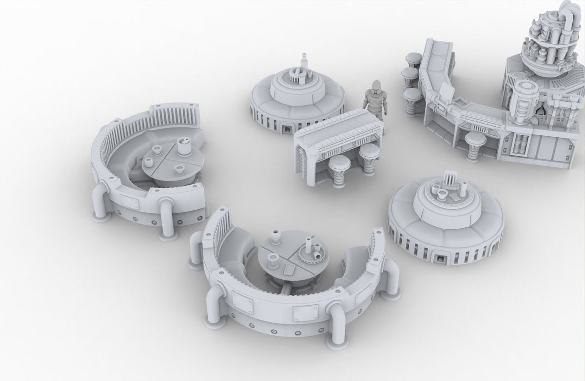 The Cantina Scatter Terrain - Novus Landing, Tavern, Inn, Bar, EC3D, Infinity, Legion Sci-fi, Cyberpunk 2077, Wargaming-4