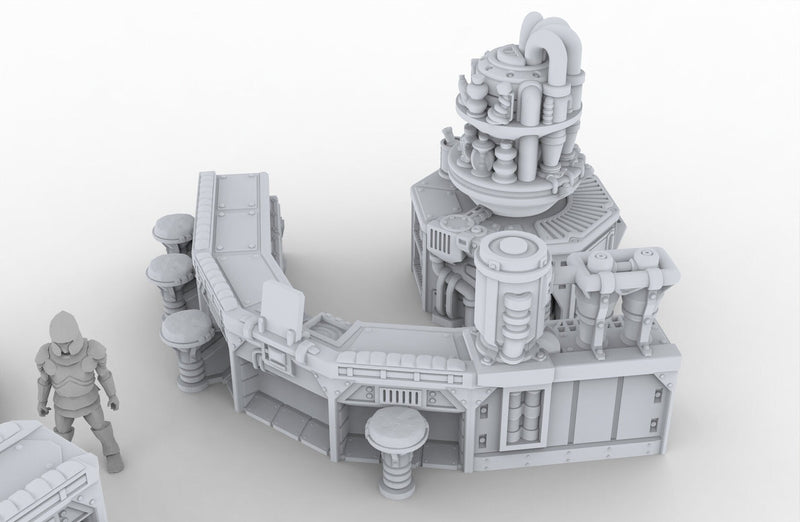 The Cantina Scatter Terrain - Novus Landing, Tavern, Inn, Bar, EC3D, Infinity, Legion Sci-fi, Cyberpunk 2077, Wargaming-3