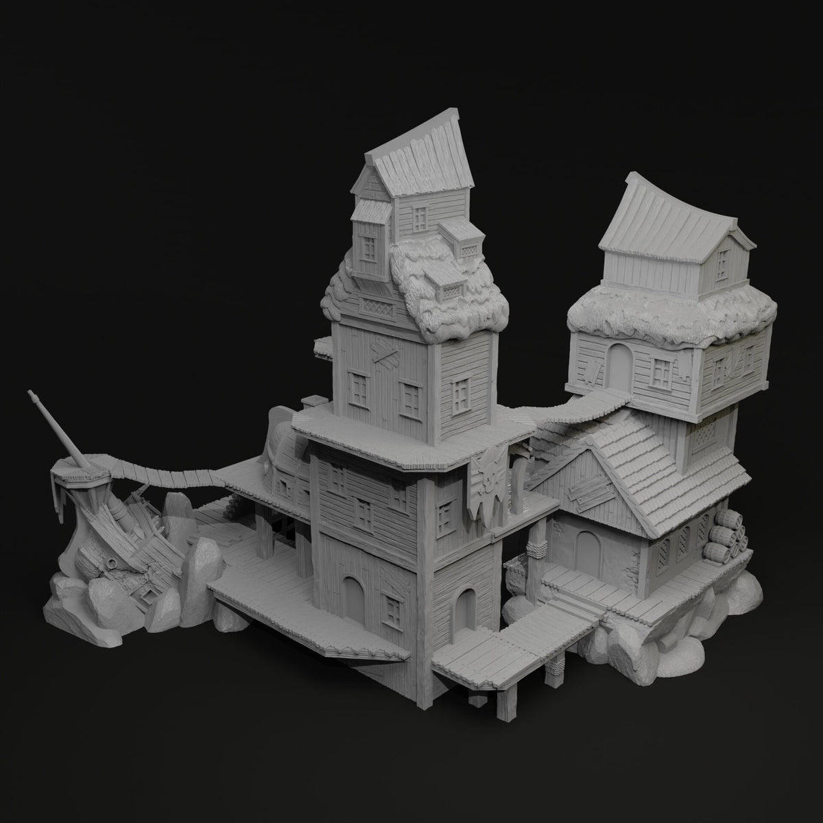 Pirate Dock - Pirates vs. Sailors Nightmare At Sea - DnD, Wargaming, Ocean, Boat, Ship, Docks, Tortuga, Black Flag, Pathfinder, Age of Sail-7