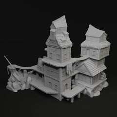 Pirate Dock - Pirates vs. Sailors Nightmare At Sea - DnD, Wargaming, Ocean, Boat, Ship, Docks, Tortuga, Black Flag, Pathfinder, Age of Sail-7