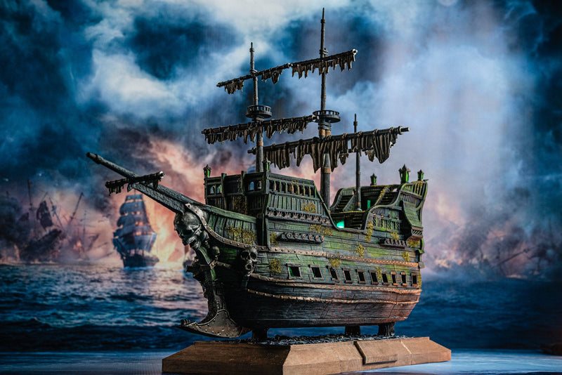 Pirate Ship - Pirates vs. Sailors Nightmare At Sea - DnD, Wargaming, Ocean, Boat, Ship, Tortuga, Black Flag, Age of Sail, Caribbean-1