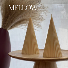 Ribbed Cone Soy Wax Candle: Minimalist Home Decor-5