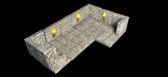 MAGNETIC LED Dungeon Torch Walls - Dungeon Theme | Painted Tabletop Terrain | Dungeons And Dragons, D&D, Pathfinder, Wargaming Dragonlock-2