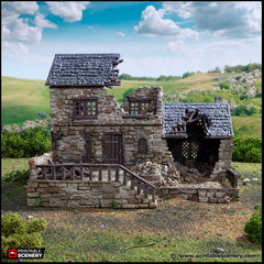 Ruined Stonestreet Bakers - King and Country, DnD, Pathfinder, 15mm, 28mm, 32mm, wargaming terrain, scatter scenery D&D medieval village-5
