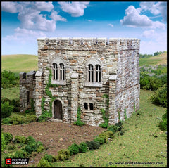 Norman Square Keep - King and Country, DnD, Pathfinder, 15mm, 28mm, 32mm, wargaming terrain, scenery D&D fort, base, castle, stone, medieval-7