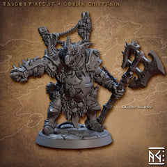 Malgob Firegut - Artisan Guild Faldorn Goblins | Monster | Fantasy, DnD | Goblin | Fighter | Chieftain | Orc | Swamp, Goblinoid, Greatgoblin-1