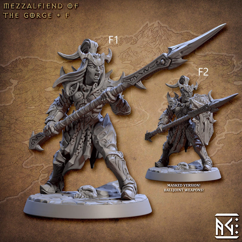 Mezzalfiends of the Gorge - Artisan Guild Demon King Spawn | Monster | Fantasy, DnD | Tiefling | Fighter | Paladin | Cleric | Hell, Abyss-8