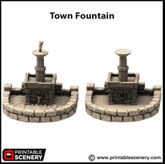 Town Fountains - King and Country, DnD, Pathfinder, 15mm, 28mm, 32mm, wargaming terrain, scenery D&D shop, medieval village, square, town-2