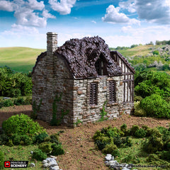 Barlyway Cottage - King and Country, DnD, Pathfinder, 15mm, 28mm, 32mm, wargaming terrain, scenery D&D, medieval village, house, home-8