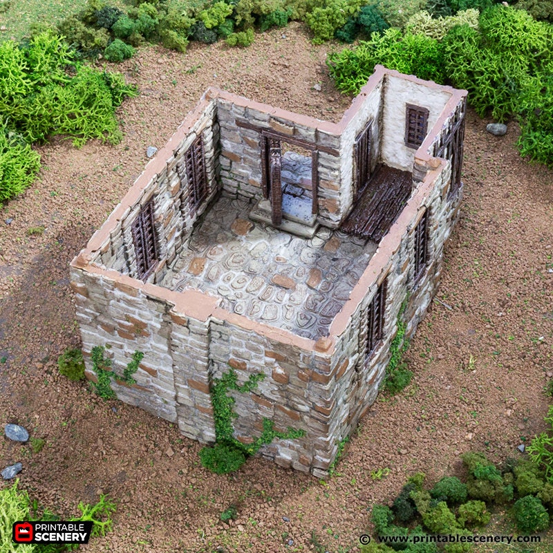 Barlyway Cottage - King and Country, DnD, Pathfinder, 15mm, 28mm, 32mm, wargaming terrain, scenery D&D, medieval village, house, home-5