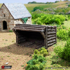 Small Rustic Barns - King and Country, DnD, Pathfinder, 15mm, 28mm, 32mm, wargaming terrain, scenery D&D, medieval village, farm, fields-5