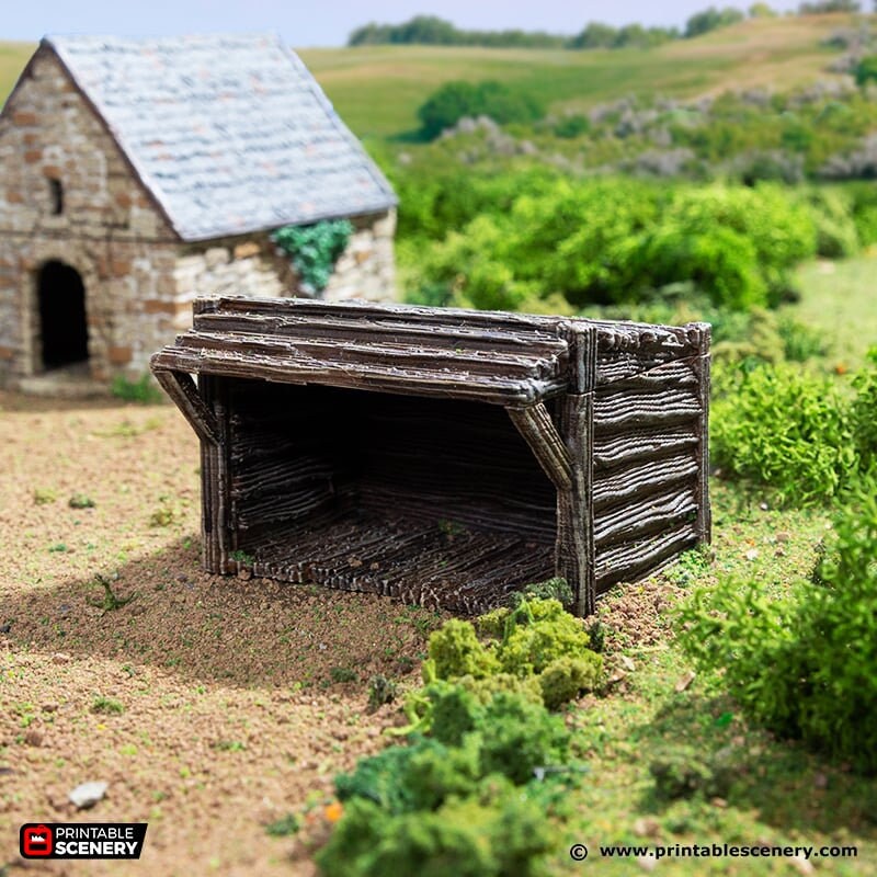 Small Rustic Barns - King and Country, DnD, Pathfinder, 15mm, 28mm, 32mm, wargaming terrain, scenery D&D, medieval village, farm, fields-5