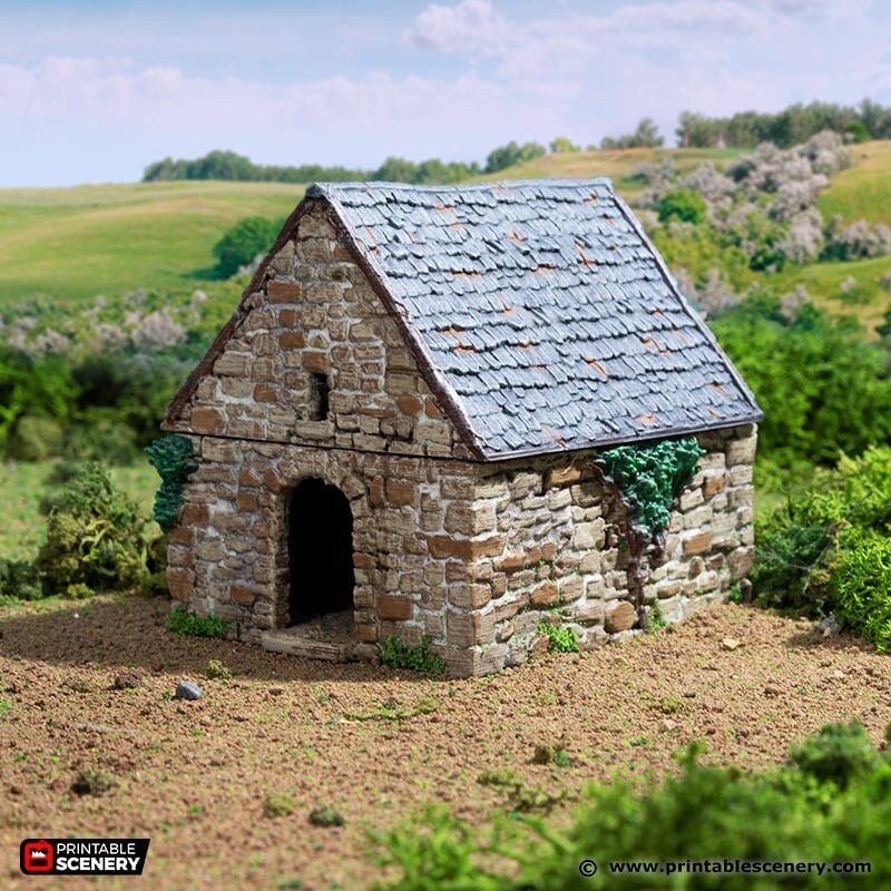 Small Rustic Barns - King and Country, DnD, Pathfinder, 15mm, 28mm, 32mm, wargaming terrain, scenery D&D, medieval village, farm, fields-6
