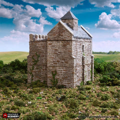 Norman Stone Keep - King and Country, DnD, Pathfinder, 15mm, 28mm, 32mm, wargaming terrain, scenery D&D, medieval castle, fort, village-7
