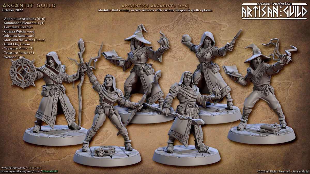 Apprentice Arcanists - Artisan Guild | Human | Elf | Wizard | Sorcerer | Warlock | Male | Female | Fantasy | Magic | DnD | Pathfinder-1