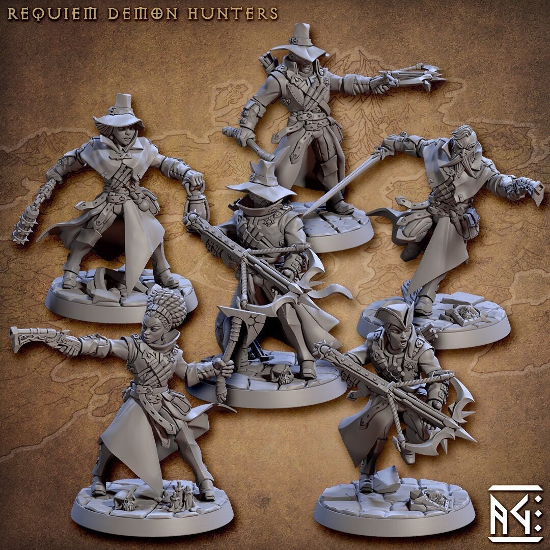 Requiem Demon Hunters - Artisans Guild | Male | Female | Fantasy | Ranger | Fighter | Melee | Gothic | Demon Hunter | DnD | Pathfinder-1
