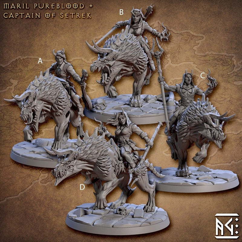 Demonhound Riders - Artisan Guild | Tiefling | Mounted | Caster | Melee | Ranged | City of Intrigue | Demon | Fantasy | DnD | Pathfinder-1