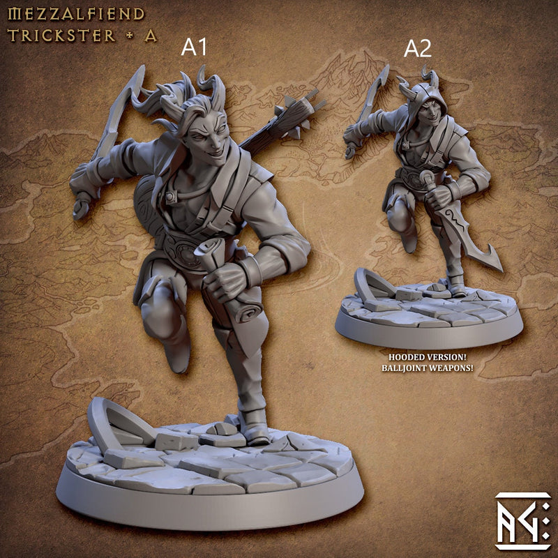 Mezzalfiend Trickster - Artisan's Guild | Tiefling | DnD | Pathfinder | Fantasy | Ranger | Fighter | Wizard | Rogue | Sorcerer | Pack-3