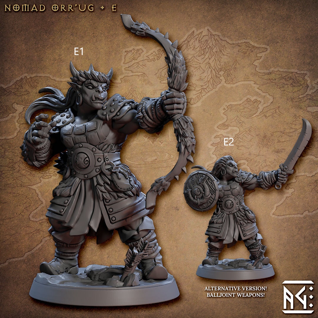 Nomad Orr'ugs - Artisan Guild | Monster | Fantasy | DnD | Pathfinder | Orc | Half Orc | Fighter | Ranger | Plains | Steppe | barbarian |-7
