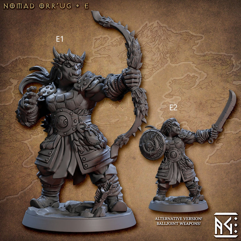 Nomad Orr'ugs - Artisan Guild | Monster | Fantasy | DnD | Pathfinder | Orc | Half Orc | Fighter | Ranger | Plains | Steppe | barbarian |-7