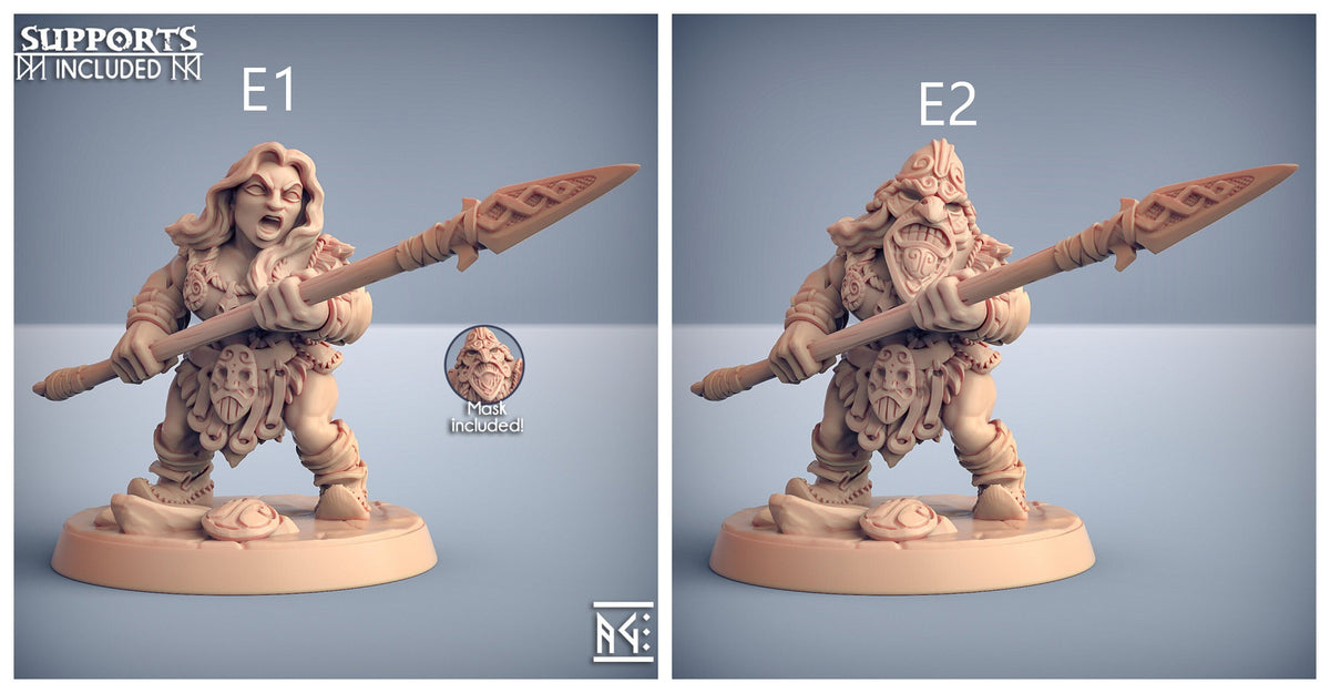 Dwarf Mountaineer mini set - Artisans Guild | Dwarf | Male | Female | Archer | Melee | Fighter | DnD | Wargaming | Pathfinder Fantasy-6