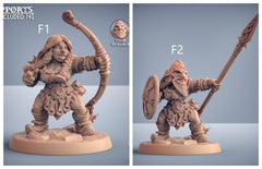 Dwarf Mountaineer mini set - Artisans Guild | Dwarf | Male | Female | Archer | Melee | Fighter | DnD | Wargaming | Pathfinder Fantasy-7