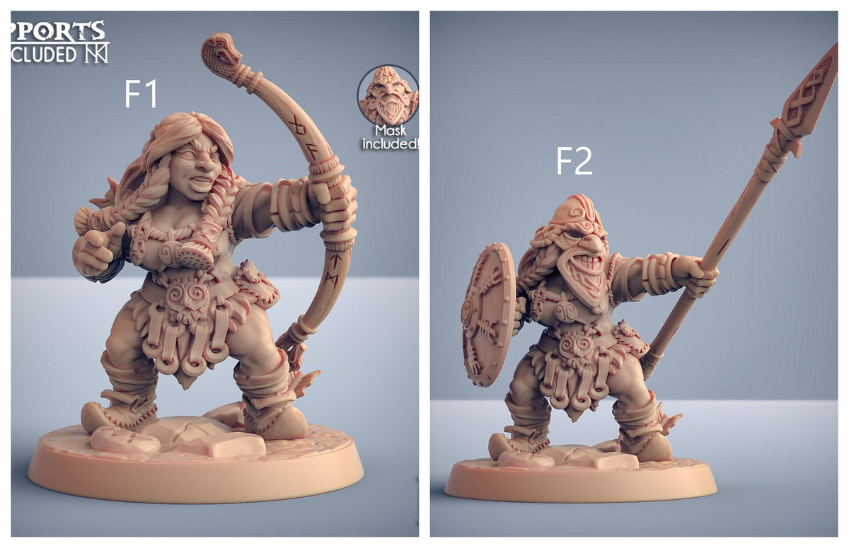 Dwarf Mountaineer mini set - Artisans Guild | Dwarf | Male | Female | Archer | Melee | Fighter | DnD | Wargaming | Pathfinder Fantasy-7