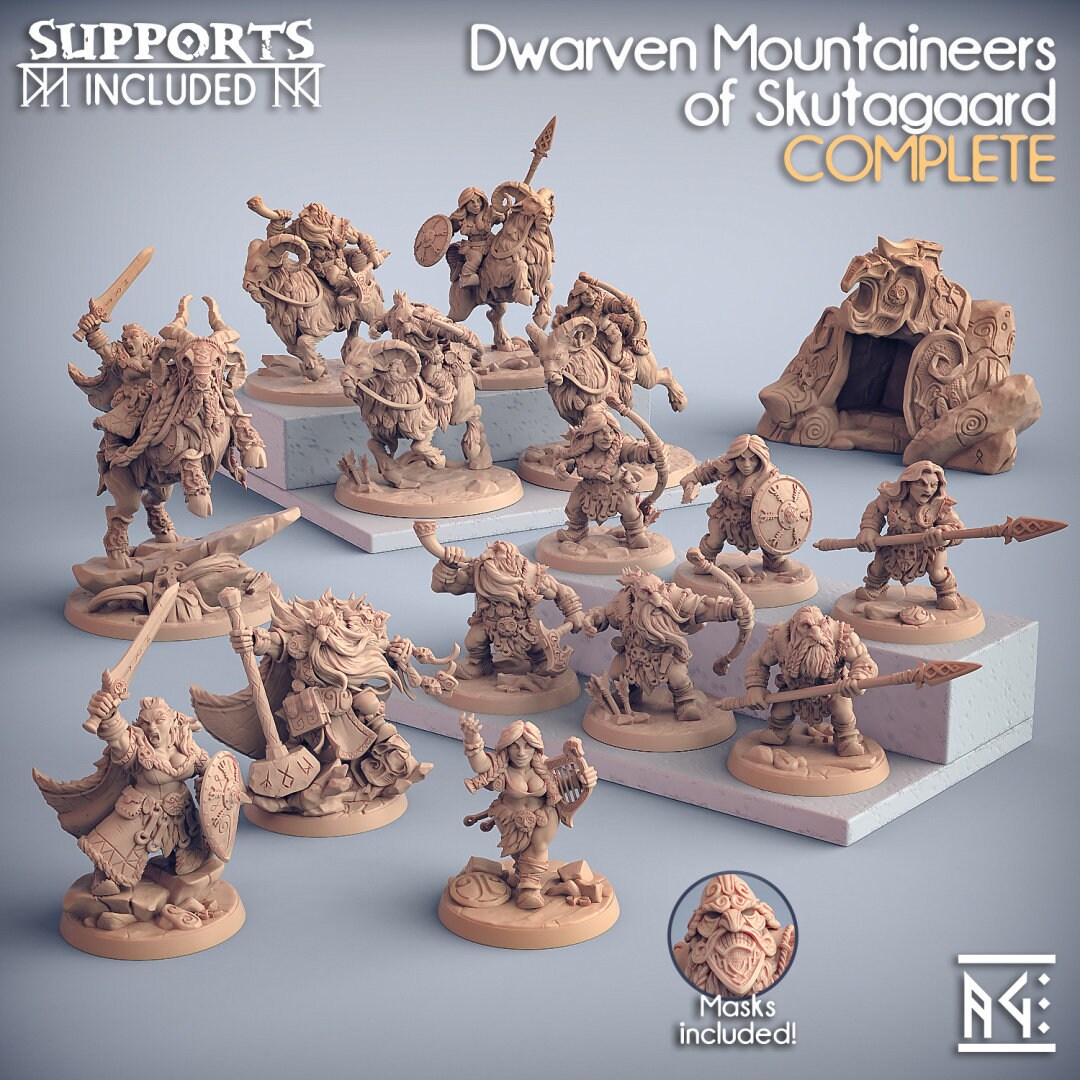 Ulfgar Runekeeper - Artisans Guild | Male | Dwarf | Cleric | Melee | Fighter | DnD | Wargaming | Frostgrave | Wizard | Paladin | Pathfinder-2