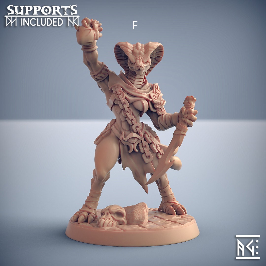 Nagarot Thralls - Artisan Guild Maneater Nagarots | Monster | Fantasy | DnD | Rogue | Fighter | Ranger | Yuan-Ti | Snakefolk | Nagaji-7