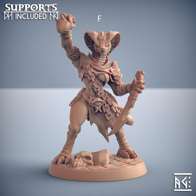 Nagarot Thralls - Artisan Guild Maneater Nagarots | Monster | Fantasy | DnD | Rogue | Fighter | Ranger | Yuan-Ti | Snakefolk | Nagaji-7