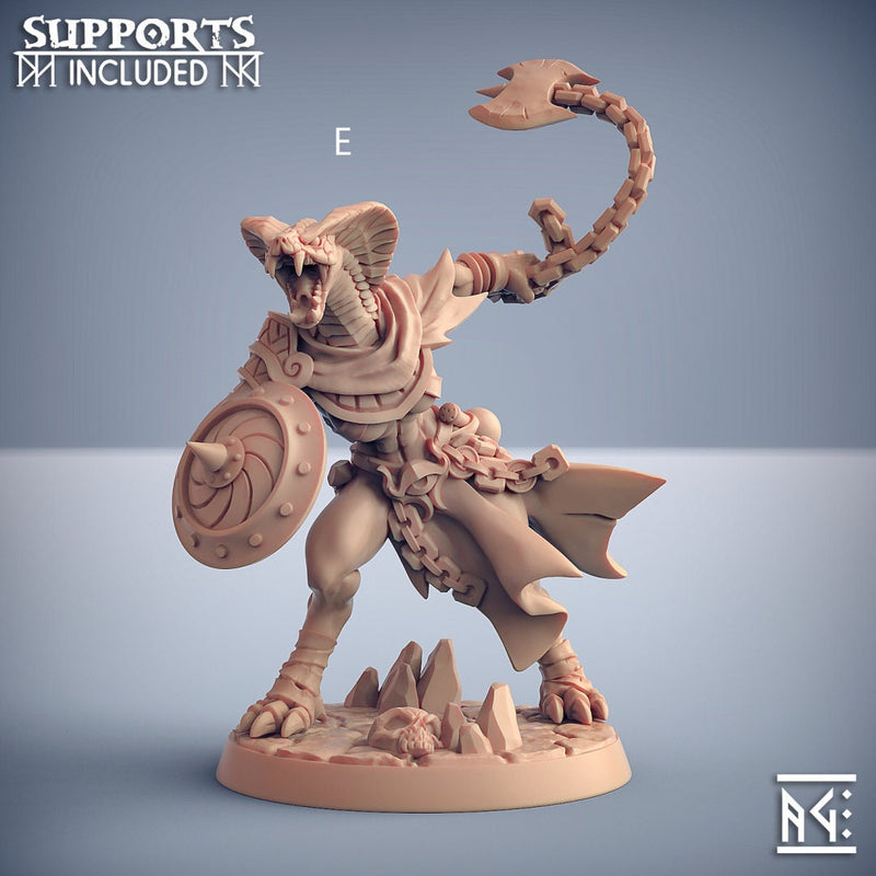 Nagarot Thralls - Artisan Guild Maneater Nagarots | Monster | Fantasy | DnD | Rogue | Fighter | Ranger | Yuan-Ti | Snakefolk | Nagaji-6