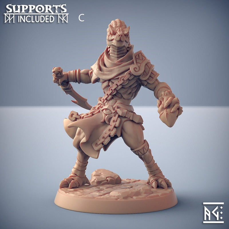 Nagarot Thralls - Artisan Guild Maneater Nagarots | Monster | Fantasy | DnD | Rogue | Fighter | Ranger | Yuan-Ti | Snakefolk | Nagaji-4