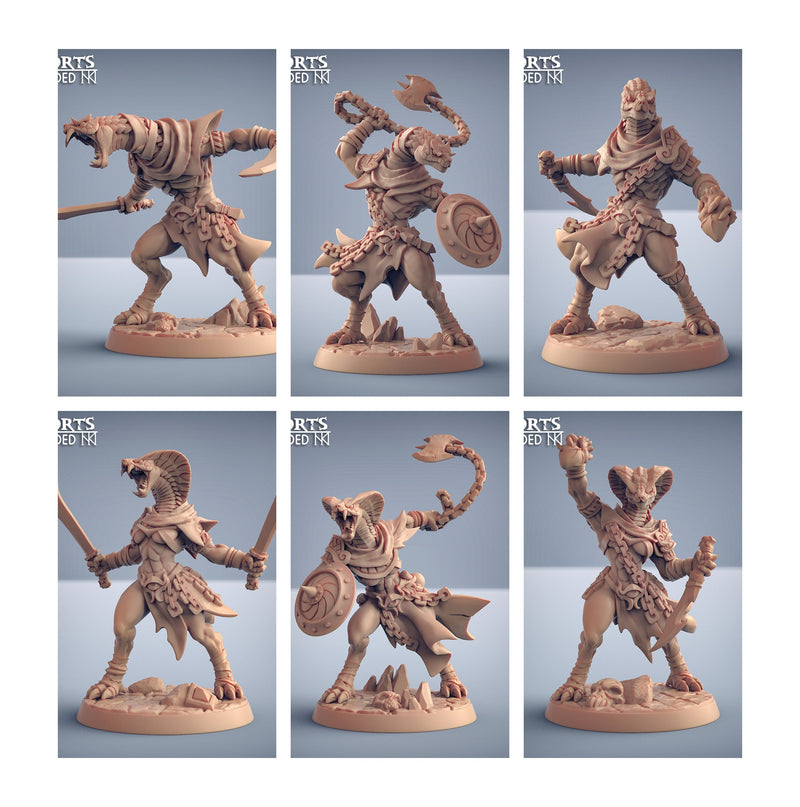 Nagarot Thralls - Artisan Guild Maneater Nagarots | Monster | Fantasy | DnD | Rogue | Fighter | Ranger | Yuan-Ti | Snakefolk | Nagaji-1