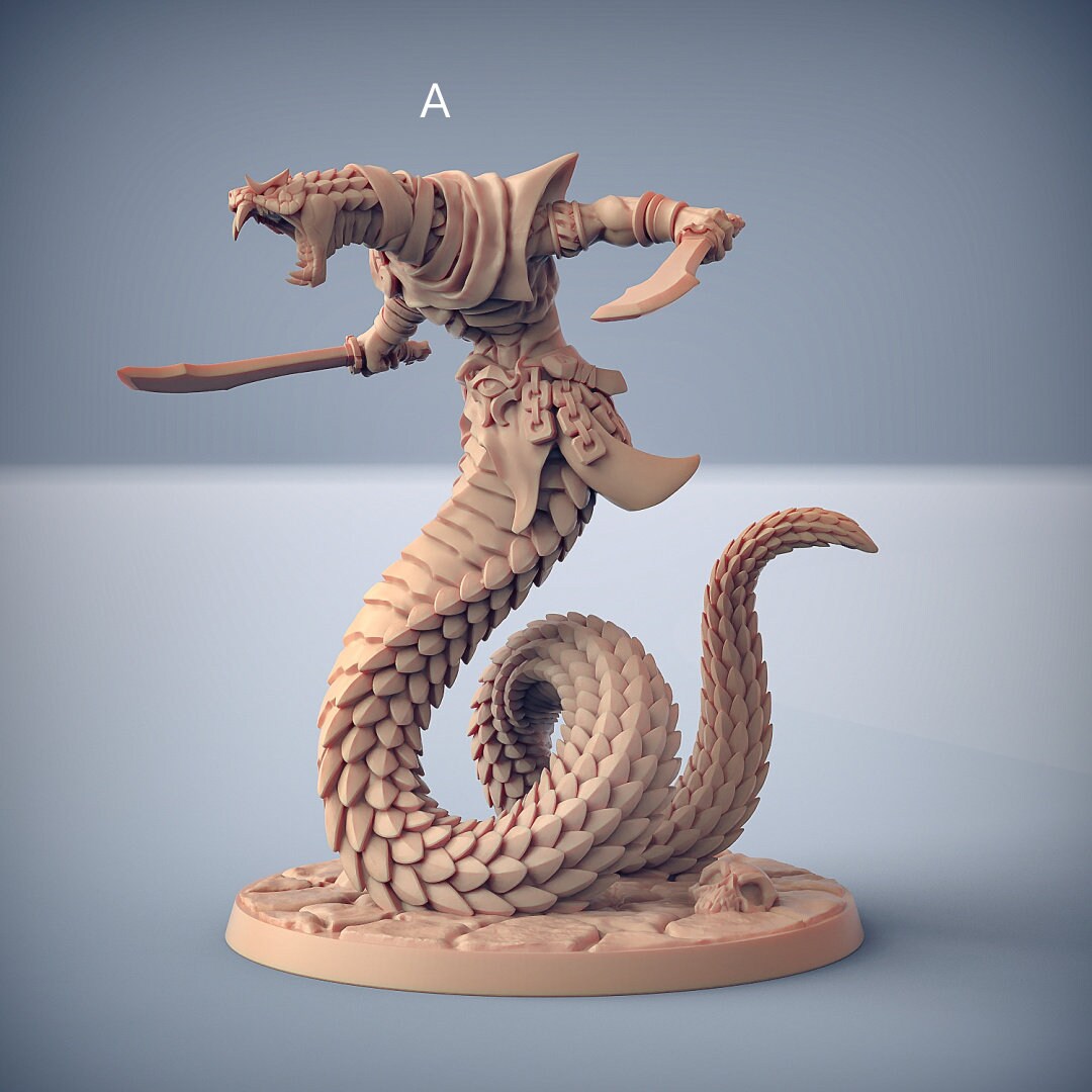 Nagarot Crawlers - Artisan Guild Maneater Nagarots | Monster | Fantasy | DnD | Rogue | Fighter | Ranger | Yuan-Ti | Snakefolk, Nagaji, Naga-2