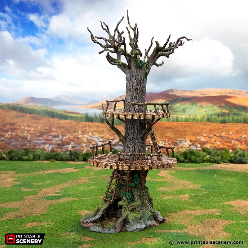 The Forest Forts - Rise of the Halflings - DnD building | Pathfinder | Forest | Treehouse | Wargaming Terrain | Scatter scenery, Fantasy-3