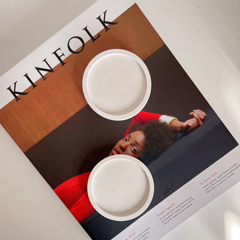 Small Round Jesmonite Trinket Tray: Scandi Home Decor-1