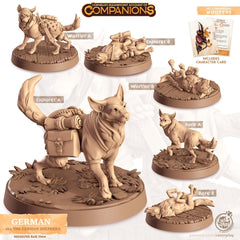 German - dnd German Shepherd mini - Cast N Play, Dog, Hound, Fighter, Familiar, Animal Companion, Ranger, Druid Form, Explorer, Fighter-1