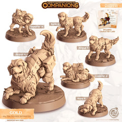 Gold - dnd Golden Retriever mini - Cast N Play, Dog, Hound, Fighter, Familiar, Animal Companion, Ranger, Druid Form, Explorer, Rogue-1