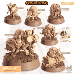 Armillo - dnd Armadillo mini - Cast N Play, Burrower, Friend, Wizard Familiar, Animal Companion, Ranger, Druid Form, Doctor, General-1