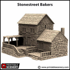 Stonestreet Bakers - King and Country, DnD, Pathfinder, 15mm, 28mm, 32mm, wargaming terrain, scenery D&D shop, marchant, medieval village-2