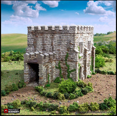Norman Square Keep - King and Country, DnD, Pathfinder, 15mm, 28mm, 32mm, wargaming terrain, scenery D&D fort, base, castle, stone, medieval-8