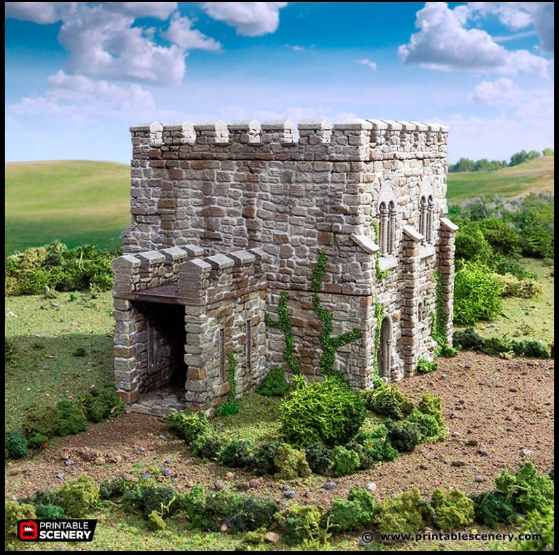 Norman Square Keep - King and Country, DnD, Pathfinder, 15mm, 28mm, 32mm, wargaming terrain, scenery D&D fort, base, castle, stone, medieval-8