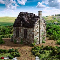 Barlyway Cottage - King and Country, DnD, Pathfinder, 15mm, 28mm, 32mm, wargaming terrain, scenery D&D, medieval village, house, home-7