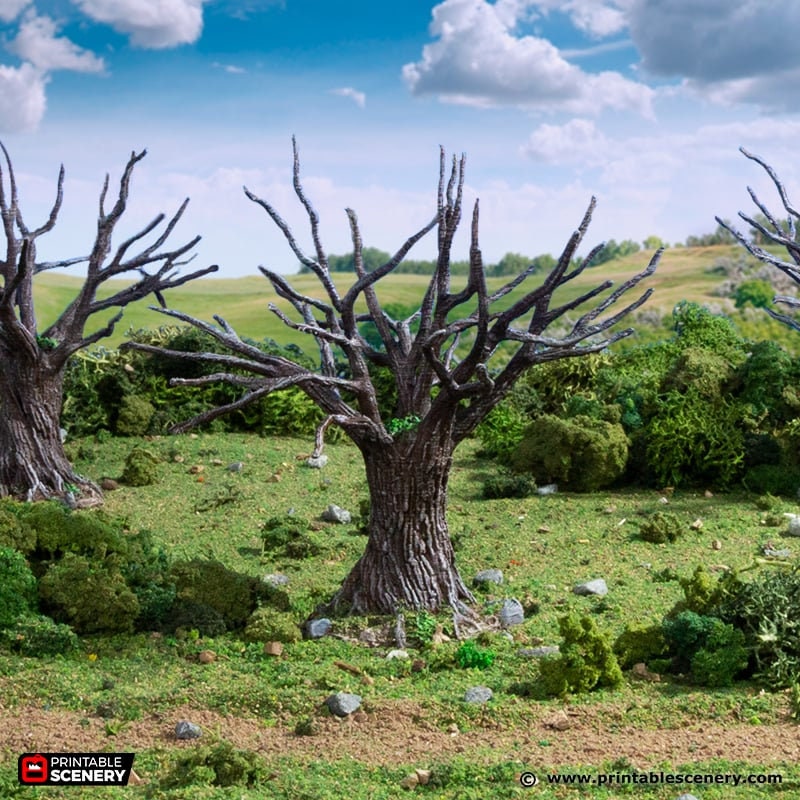 Oak Trees - King and Country, DnD, Pathfinder, 15mm, 28mm, 32mm, wargaming terrain, scenery D&D, medieval village, nature, forest, town-4